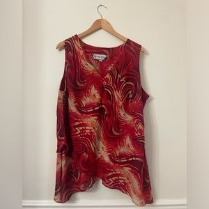 Multicolor Swirl 90s Simply French  Top